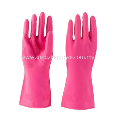 Pink Household Rubber Glove