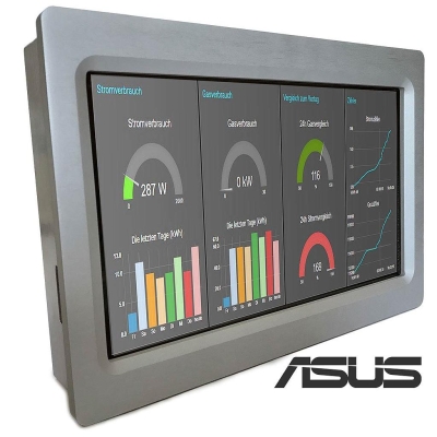 TinkerTouch S 10.1 - Industrial PC Panel, Aluminum enclosure, EMC Compliance (ASUS Quad-Core, 2GB, 1