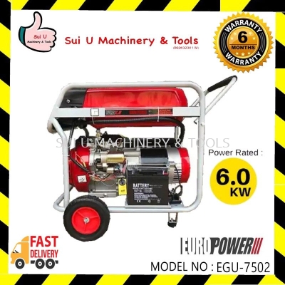 EUROX / EUROPOWER EGU7502 Gasoline Generator 6KW