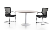 Round discussion table with white drum leg Discussion table