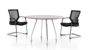 Round discussion table with elegant Ixia chrome leg Discussion table