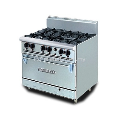 STAINLESS STEEL DELUXE RANGE OVEN WITH OPEN BURNER (DRO6L)