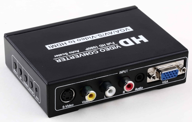 VGA + CVBS(AV) + S-VIDEO + STEREO to HDMI Converter