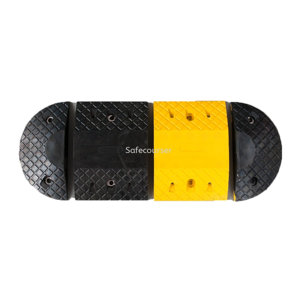 SC-SH17 250*350*50mm Yellow Black Speed Humps Road Bump For Roadway Saftey