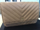 Chanel Wallet on Chain Beige Caviar Chevron GHW Chanel