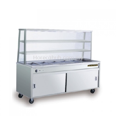 BAIN MARIE WITH TIER OVERSHELF