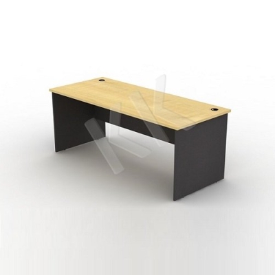 Maple & Dark Grey Straight Office Table 1800W