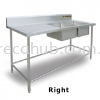 DOUBLE BOWL SINK TABLE (RIGTH) SINK  STAINLESS STEEL FABRICATION 