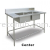 DOUBLE BOWL SINK TABLE (CENTRE) SINK  STAINLESS STEEL FABRICATION 