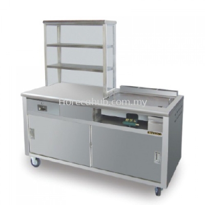 BURGER STALL WITH HOT PLATE &  BURNER