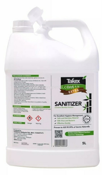 Takex Clean Extra - 5 Litre (Natural Ethanol 70%-80%)