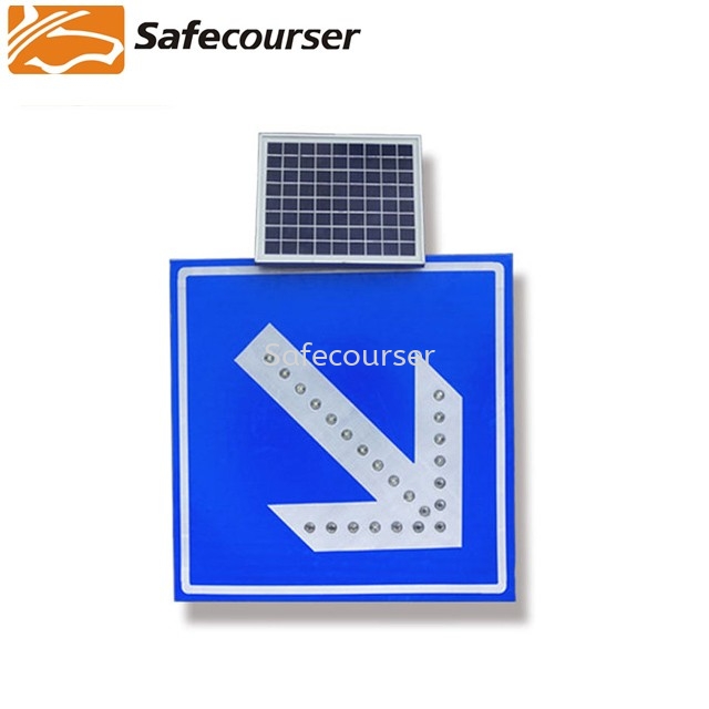 Solar Outdoor Safety Road Signal Highway Led Board Sign Lamps Led Warning Traffic Sign 