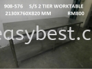 USED : 908-576 (S/S 2 TIER WORKTABLE) Used-Kitchen Equipments