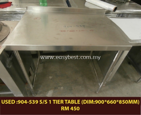 USED :904-539 S/S 1 TIER TABLE 