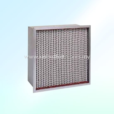 Hi Temperature Medium Filter  -Media filter made from Glass Fiber, Aluminium Separator Type with Hi temp sealant & gasket