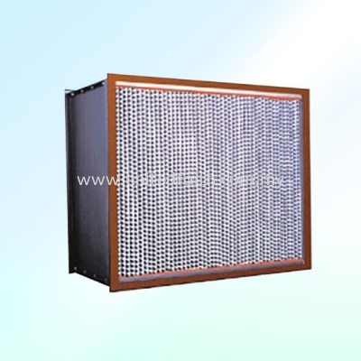 Hi Temperature Hepa Filter  -Media filter made from Wet Laid. Micro glassfiber with Hi Temp sealant & gasket