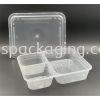 1200TC - 3 Compartment Rectangle Container with Lid Compartment Container PP Container