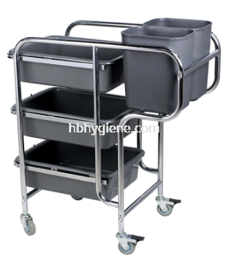 RESTAURANT CART C/W BUCKET (S)