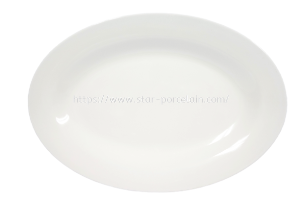 8''OVAL PLATE(WHITE)