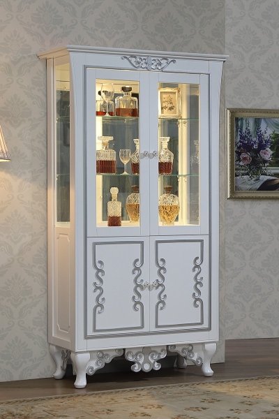 KING EDWARD - 2 DOOR DISPLAY CABINET