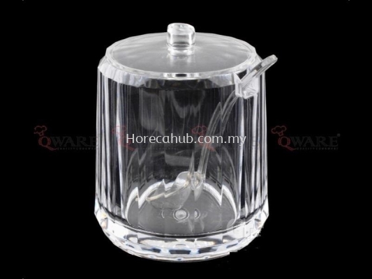 ACRYLIC SUGAR BOWL WITH COVER