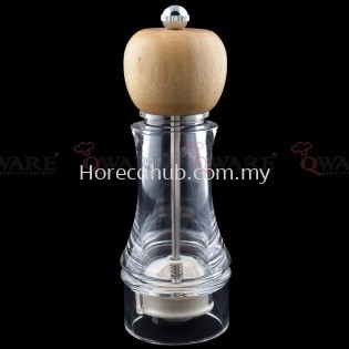 ACRYLIC WOODEN CAP PEPPER MILL