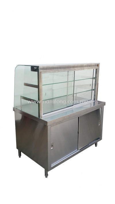 Counter C/W "D" Shape Showcase & 2 Tier Glass Shelf