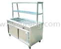 Bain Marie C/W 1 Tier Overshelf (Glass) Bain Marie Stall Stainless Steel Fabrication