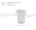 8oz Round Container with Lid Round Container  PP Container