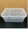 1000 ml + 2 Compartment Tray Round Containers Food Containers