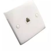 1-Gang RJ11 Phone Modular Jack Outlet -White 