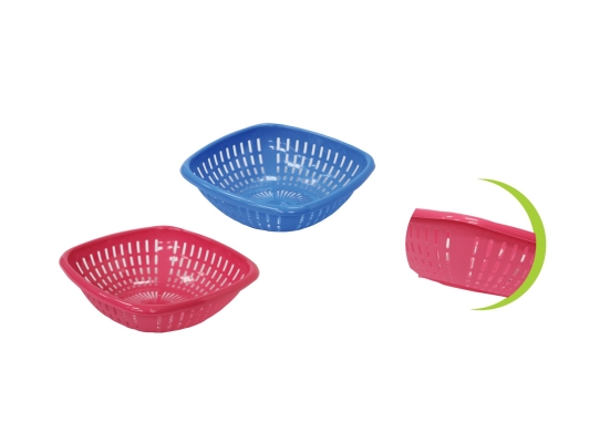 (C414) 14" Multipurpose Plastic Square Colander