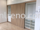 Customize built in wardrobe in PJ Selangor Malaysia #plywood #melamine  #veneer #spray paint #laminate #customize #sliding door #anti jump #glass door #swing door #built in #nyatoh #oak #aluminium door #carcass Wardrobe Design