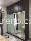 Customize built in wardrobe in PJ Selangor Malaysia #plywood #melamine  #veneer #spray paint #laminate #customize #sliding door #anti jump #glass door #swing door #built in #nyatoh #oak #aluminium door #carcass Wardrobe Design