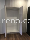 Customize built in wardrobe in PJ Selangor Malaysia #plywood #melamine  #veneer #spray paint #laminate #customize #sliding door #anti jump #glass door #swing door #built in #nyatoh #oak #aluminium door #carcass Wardrobe Design