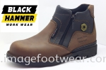 BLACK HAMMER Low Cut Zip On Men Safety Shoes BH4701 -BLACK Colour BLACK HAMMER & HAMMER KING'S Men and Ladies Safety Boots