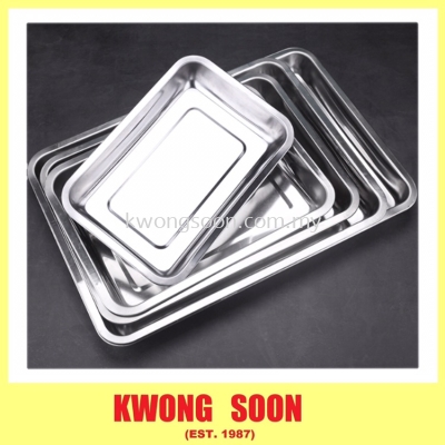 Stainless Steel Food Tray Buffet Tray Deep Tray Shallow Tray Silver Tray