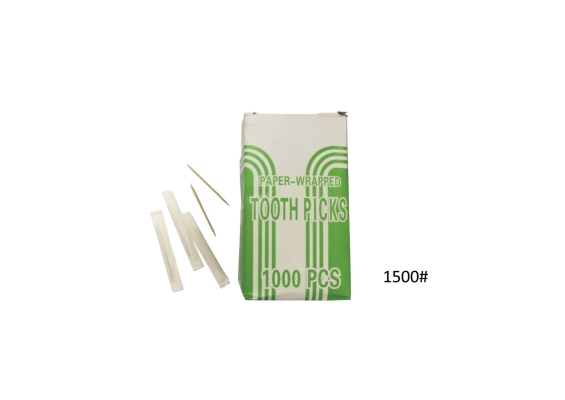 (1500#) Paper Wrap Wooden Toothpicks