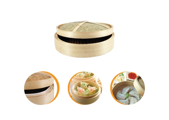 Bamboo Steamer with Aluminium Frame & Lid