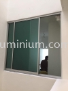 tingkat sliding silver green glass Aluminium Sliding Windows