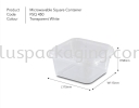 SQ450 Square Container with Lid Square Container PP Container