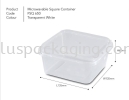 SQ650 Square Container with Lid Square Container PP Container