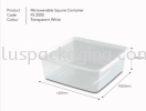 SQ5 Square Container with Lid Square Container PP Container