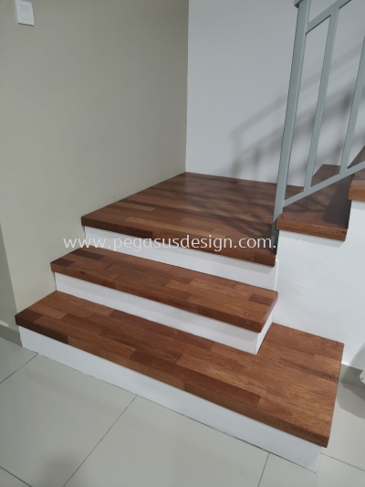 merbau wood stair 
