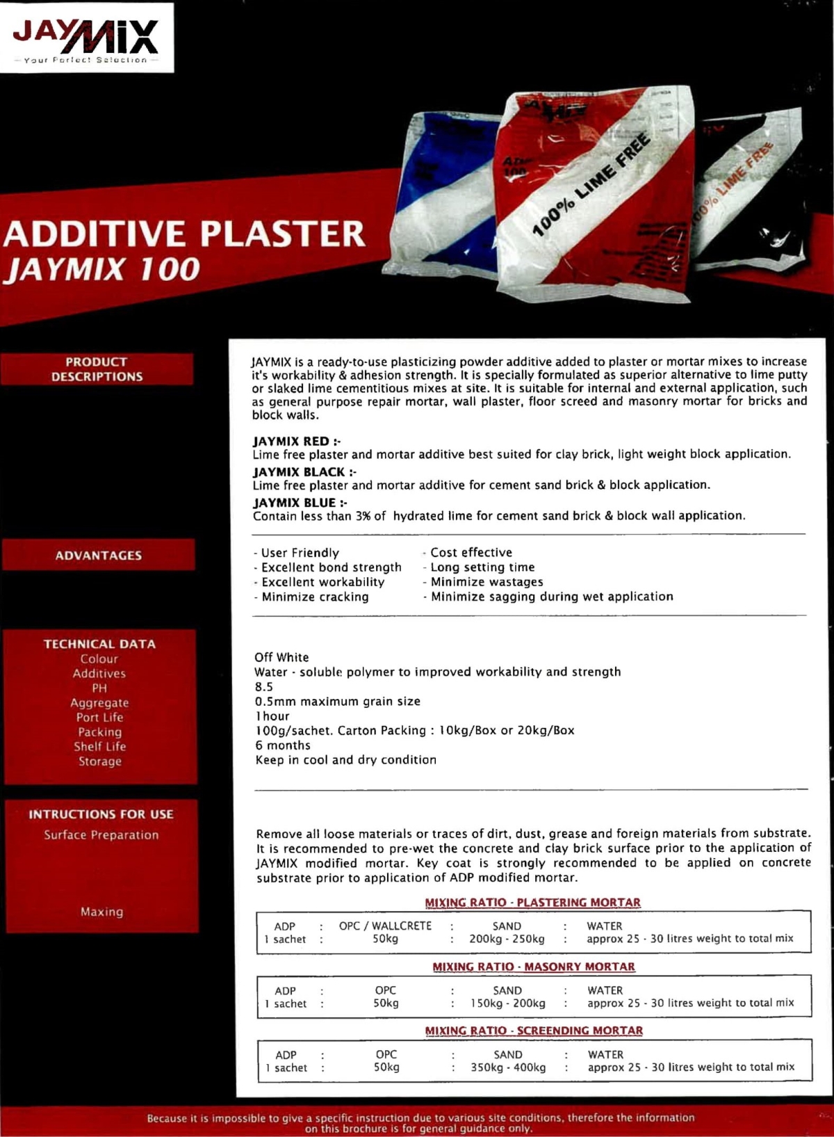 Jaymix 100 (Additive Plaster) Mortar and Plastering Additives Johor ...