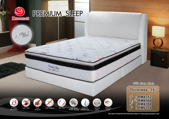 Dreamatt- PREMIUM SLEEP (with Foam Block)