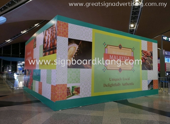 Delicacies of Malaysia Kiosk Mall Hording Board at KLIA Sepang Kuala Lumpur
