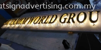 AL Tamim World 3D 3D STAINLESS STEEL GOLD LED BACKLIT SIGNBOARD