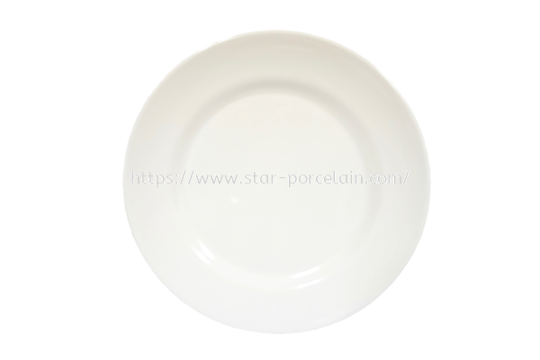 6'' ROUND RIM PLATE (WHITE)