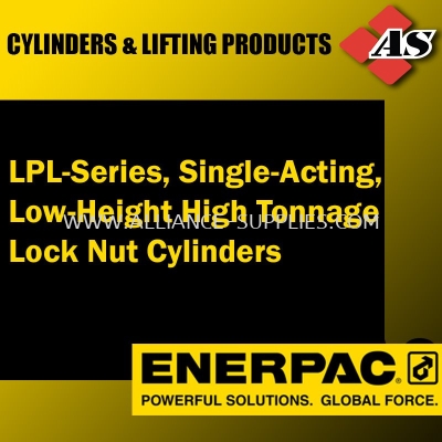 ENERPAC LPL-Series, Single-Acting, Low-Height High Tonnage Lock Nut Cylinders